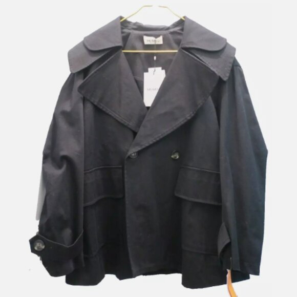 Meimeij Caban Jacket Women's Size 40/8 Black NWT